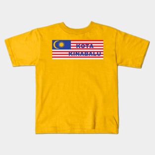 Kota Kinabalu City in Malaysian Flag Kids T-Shirt